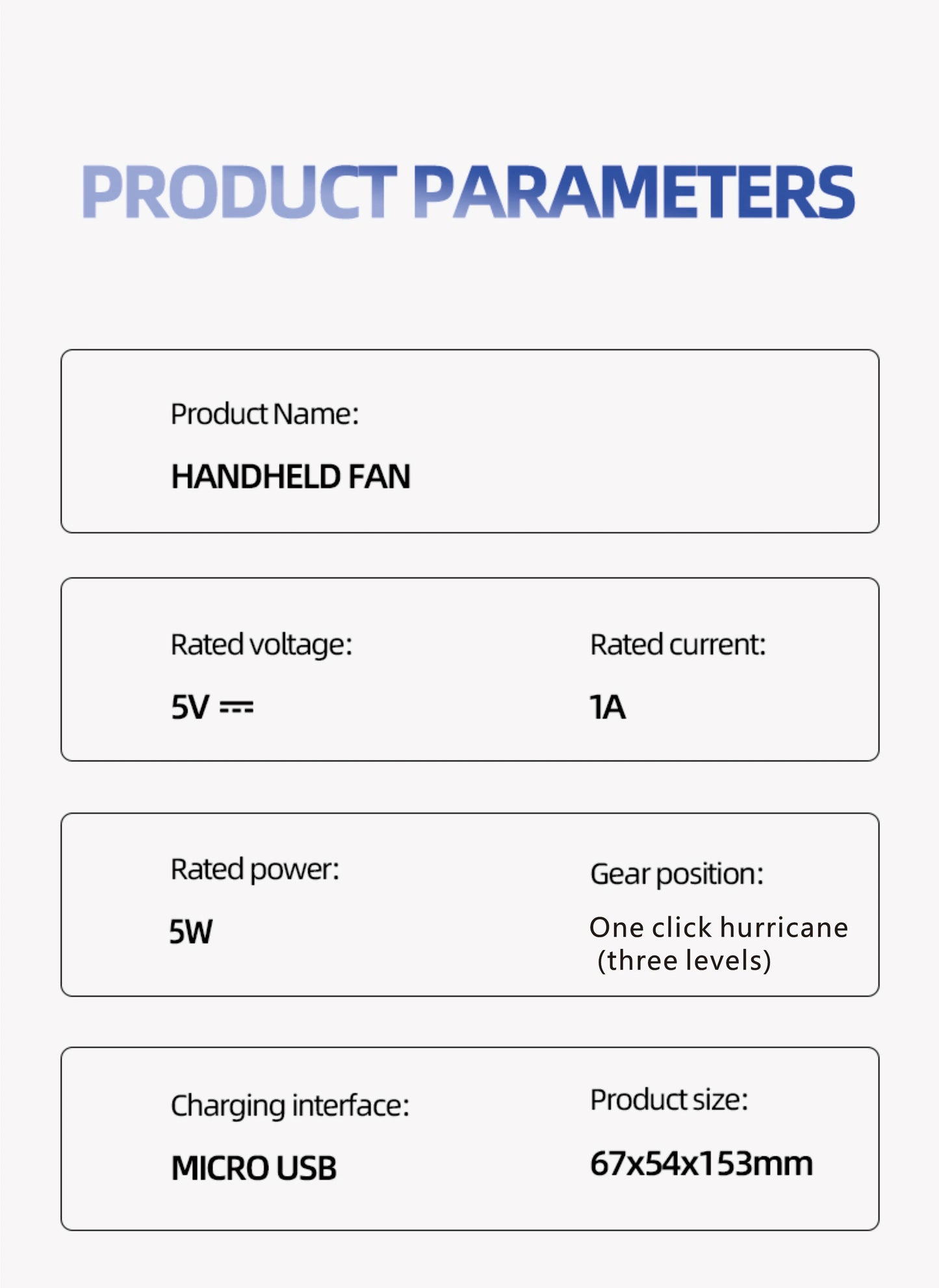 Mini Handheld Fan USB Fast Charging Portable Air Calculating Fan Mute Personal Highspeed Fan for Travel Outdoor Activities