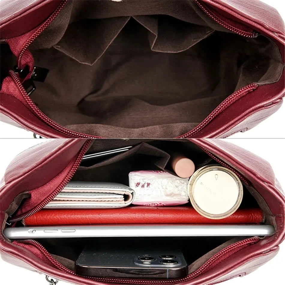 Genuine Brand PU Leather Sac Luxury Handbags Women Bags Designer Shoulder Crossbody Hand Bags for Women 2022 Purses and Handbags