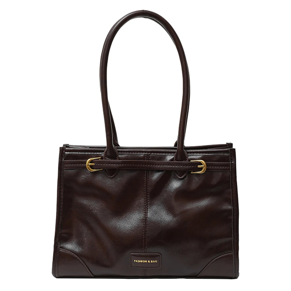 Luxury Handbag Designer Tote Bag for Women PU Leather Shoulder Bag Trendy Red Tote Bags Clutch Handbag for Work Commuter Bag