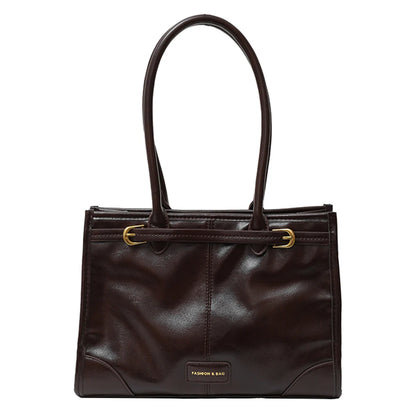 Luxury Handbag Designer Tote Bag for Women PU Leather Shoulder Bag Trendy Red Tote Bags Clutch Handbag for Work Commuter Bag