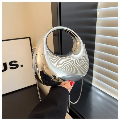 Luxury Designer Evening Clutch Clear Acrylic Women Handbags Fashion Shoulder Bag Half Moon Wedding Purses Party Tote Ladies