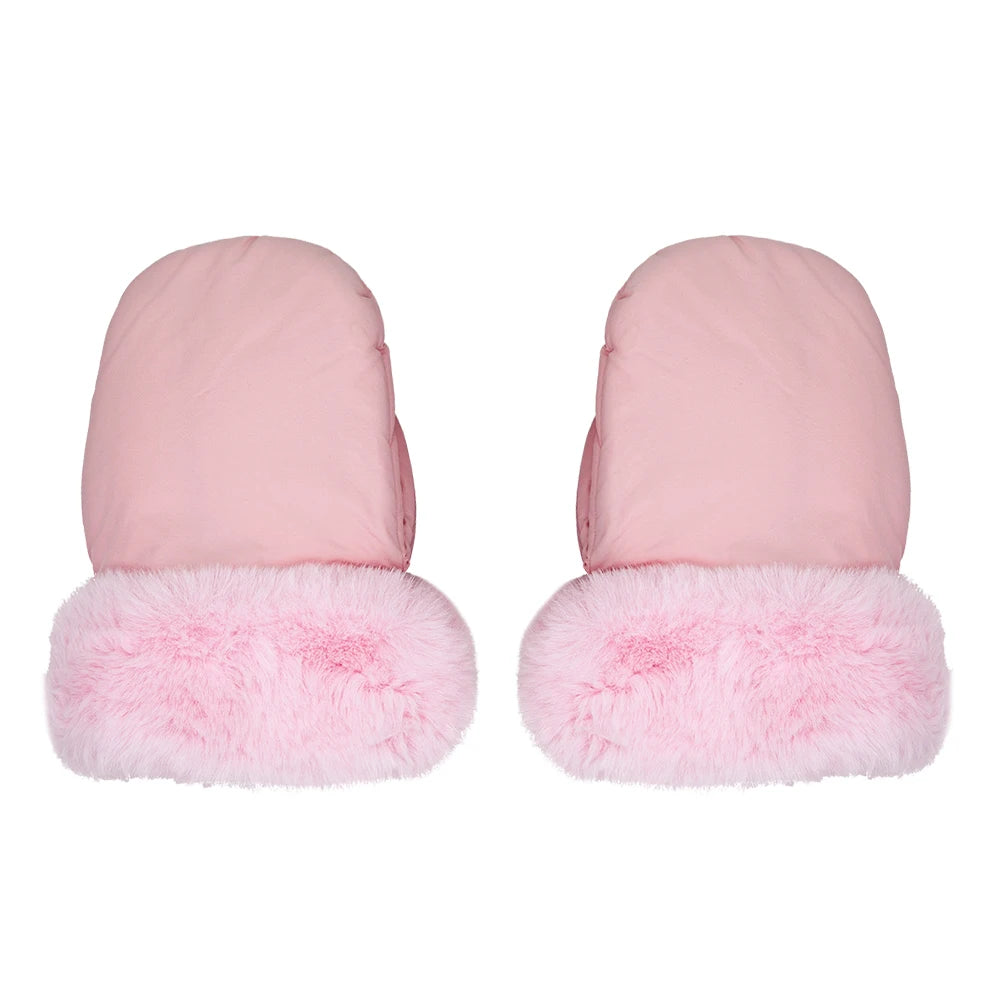 Stroller Gloves 1 Pair Winter Windproof Warm Cute Bear Brown Style Universal Prams Gloves Waterproof Baby Stroller Accessories