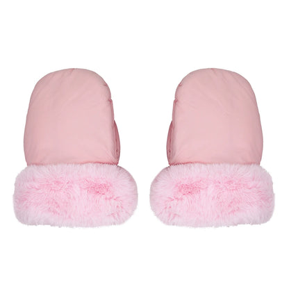 Stroller Gloves 1 Pair Winter Windproof Warm Cute Bear Brown Style Universal Prams Gloves Waterproof Baby Stroller Accessories