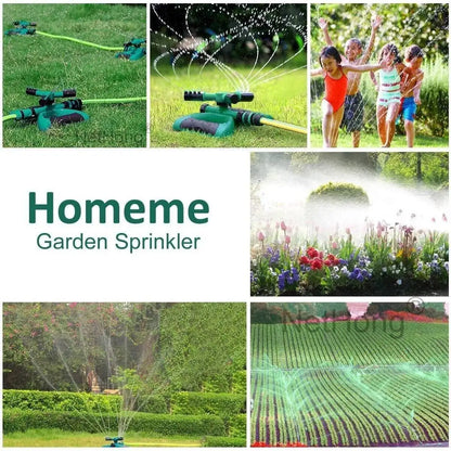 3-Arms 360° Rotating Garden/Lawn Sprinkler System Automatic Watering Irrigation~