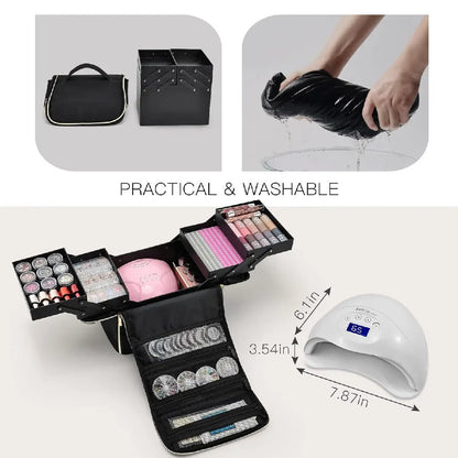 Makeup Case Portable Travel Cosmetics Make Up Storage Organizer Box Oxford clothJewelry Nail Beauty Vanity Suitcase for Women