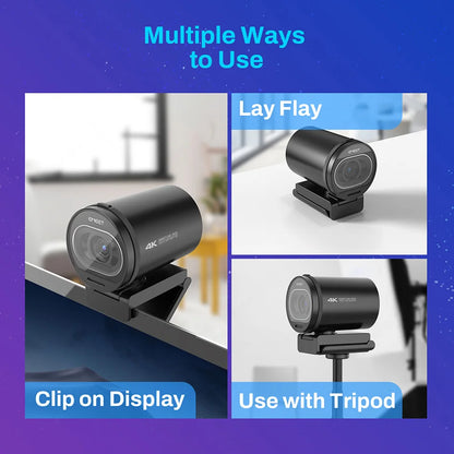 Webcam 4K HD USB Web Camera 1080P 60FPS Fast Autofocus Streaming Camera EMEET S600 With Mics for Video Calling/Zoom/Skype/Teams