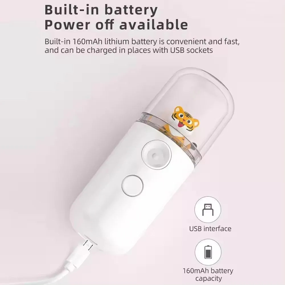 Facial Steamer 30ML Mini USB Nebulizer Humidifier Women Moisturizing Hydrating Nano Spray Beauty Skin Care Tool