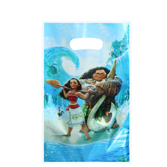 10/40Pcs Disney Moana Party Gift Bags Moana Theme Plastics Candy Bag Boy Loot Bag for Kids Birthday Party Favors Supplies Decor