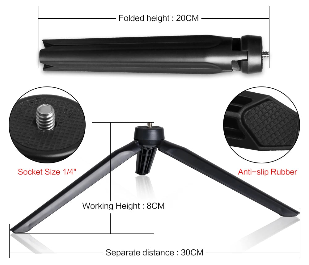 26cm 10 inch Led Ring Selfie Light Dimmable Photography Lighting Kit Usb Charge Lamp With Tripod For Live Video 120 Lamp Beads
