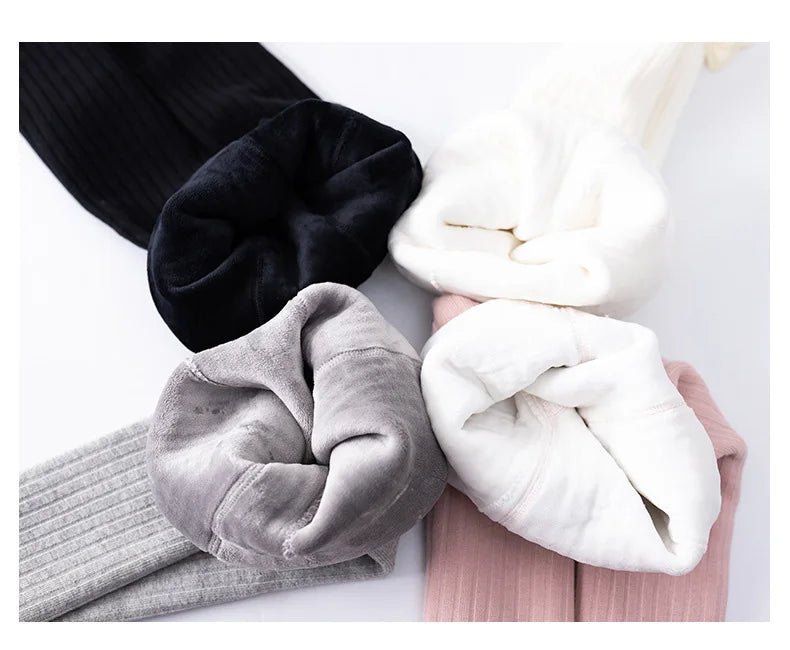 Winter Velvet Warm Tights For Girls Winter Cute Bowknot Cotton Children Pantyhose Newborn Toddler Baby Girls Tights 0 To 10 Yrs