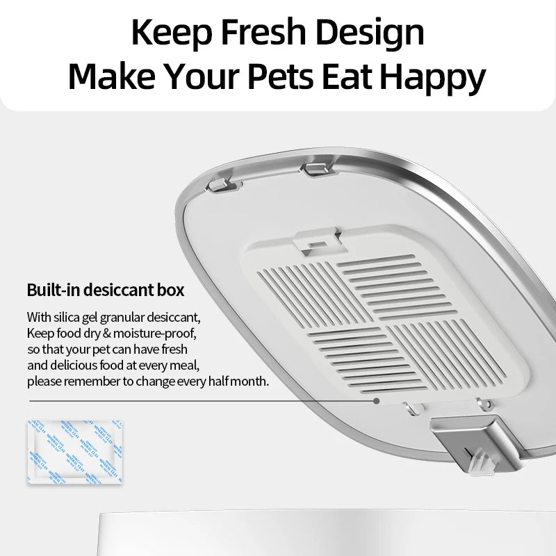 ROJECO WiFi Smart Pet Feeder — Automatic Cat & Dog Food Dispenser with App Control