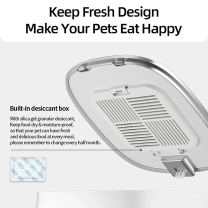 ROJECO WiFi Smart Pet Feeder — Automatic Cat & Dog Food Dispenser with App Control