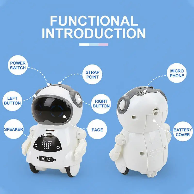 Pocket Emo Robot Talking Interactive Dialogue Voice Recognition Record Singing Dancing Telling Story Mini Robot Toy