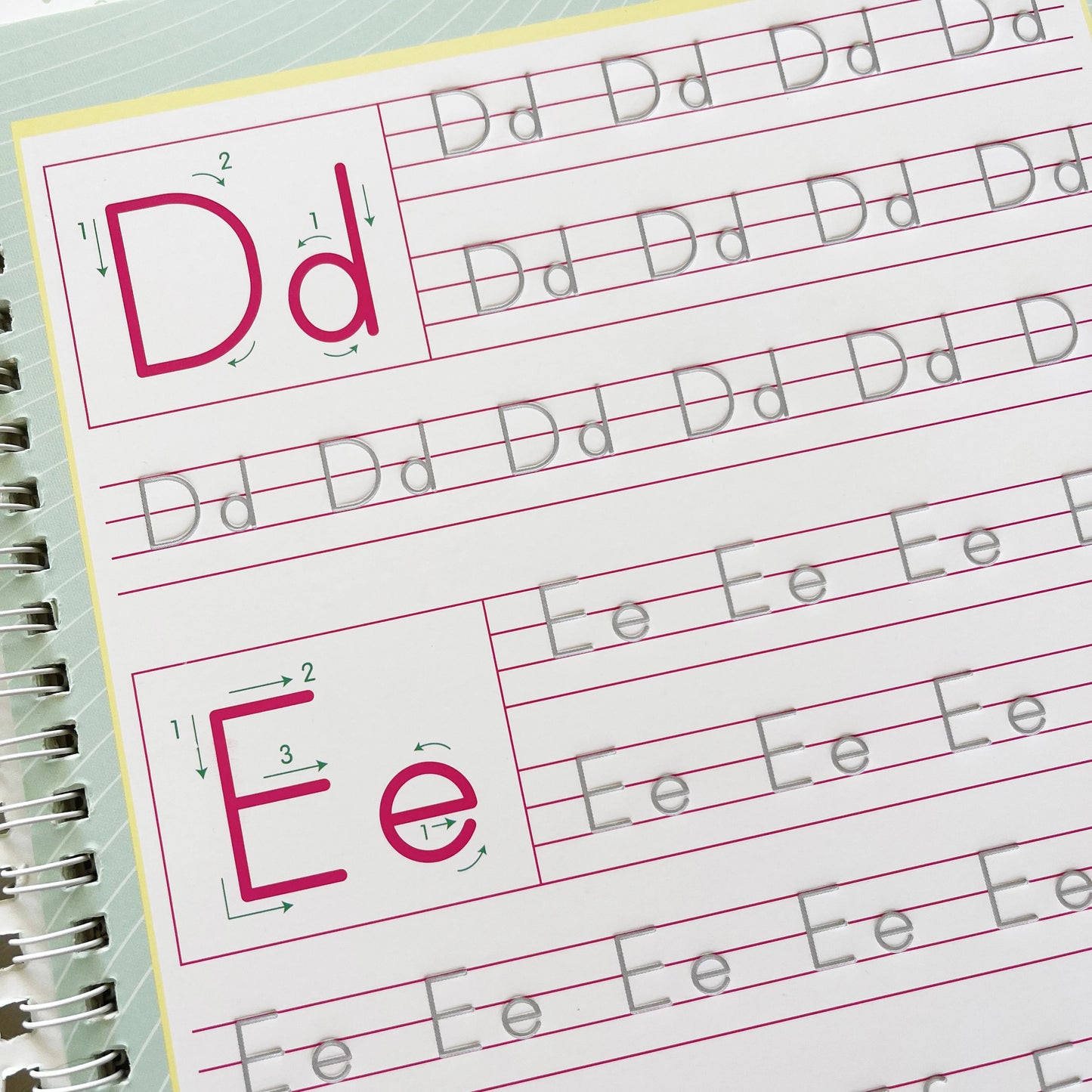 English Alphabet Groove Writing Practice Book with Pen Included