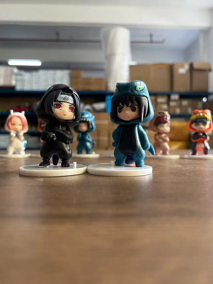 Naruto Bnfigureq Pajamars Series Blind Box Action Figures Model Sasuke Kakashi Costume Design Decoration Gift Toy