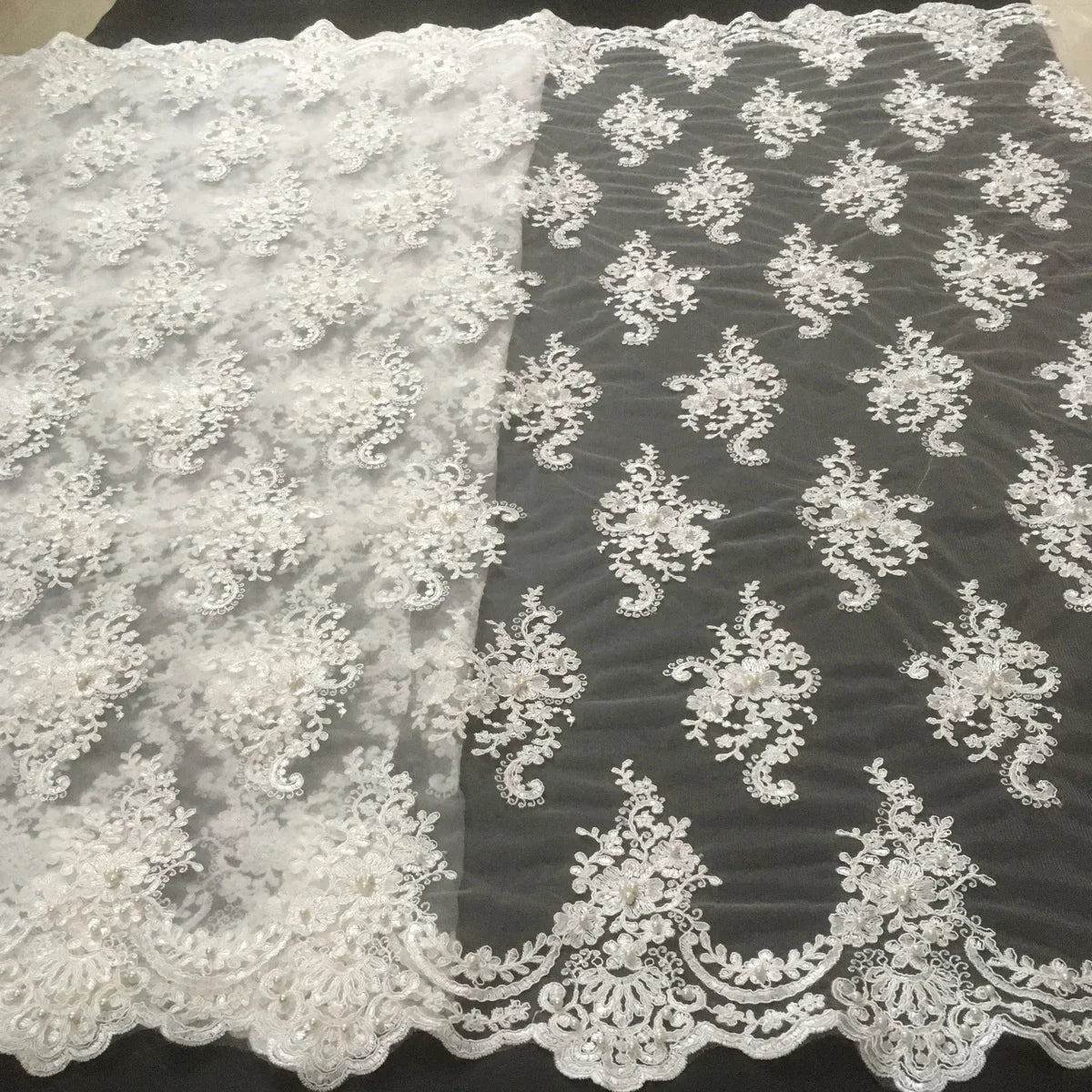 White African Lace Fabric 2025 Embroidered Nigerian Lace Fabric High Quality Cord lace French Tulle Fabric Wedding L-W006A