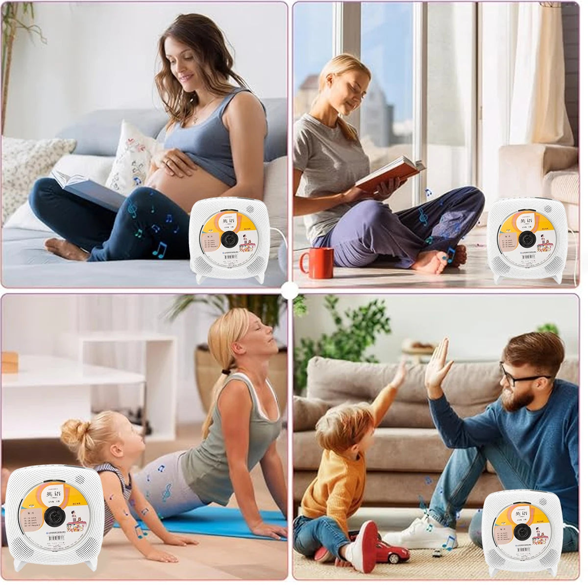 CD Player With USB Port Wireless Portable Bluetooth Speaker