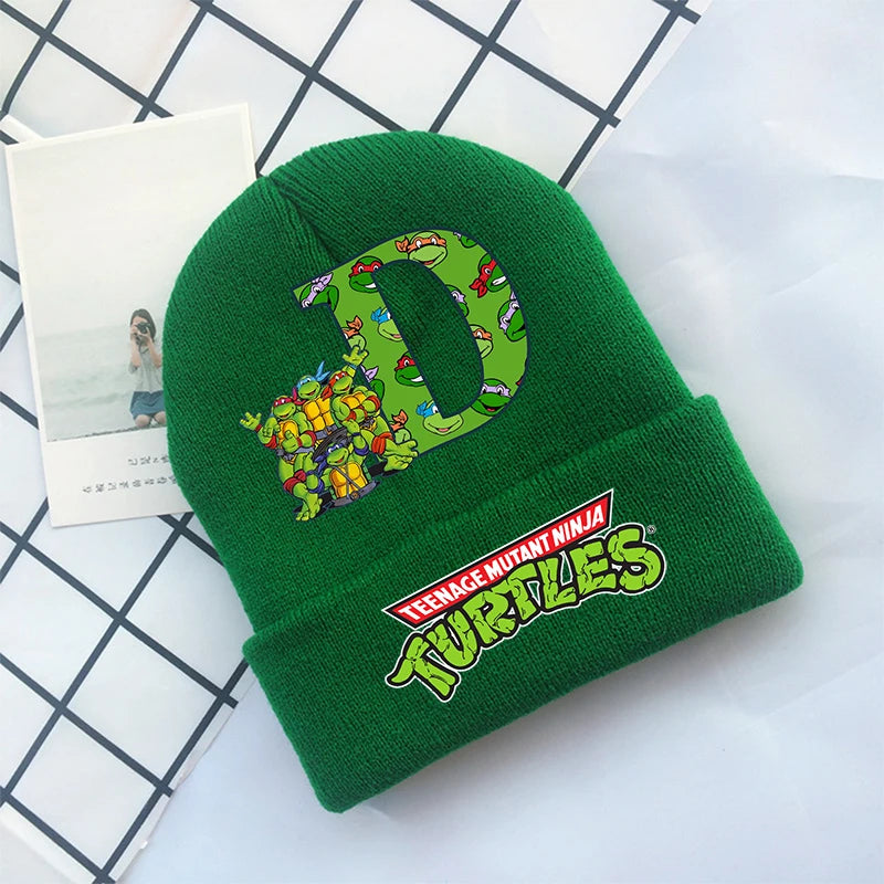 Ninja Turtles Boys Knitted Hats Children Headgear Cotton Winter Cute Woolen Cap Student Bonnet Cartoon Anime Kids Birthday Gifts