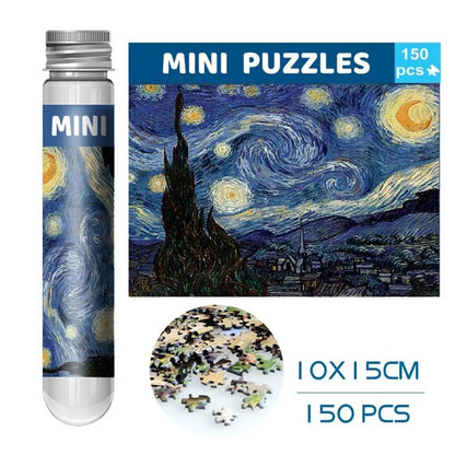 150PCS/Set Oil Painting Jigsaw Puzzles Mini Test Tube Oil Painting Jigsaw Gifts Family Educational Toys Adult Children