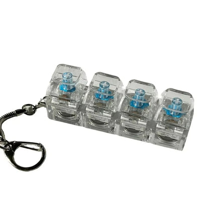 New 3/4/9 Keys Finger Keyboard Keycap Key Button Fidget Keychain Pass The Time Stress Relief Clicker Toy Adult