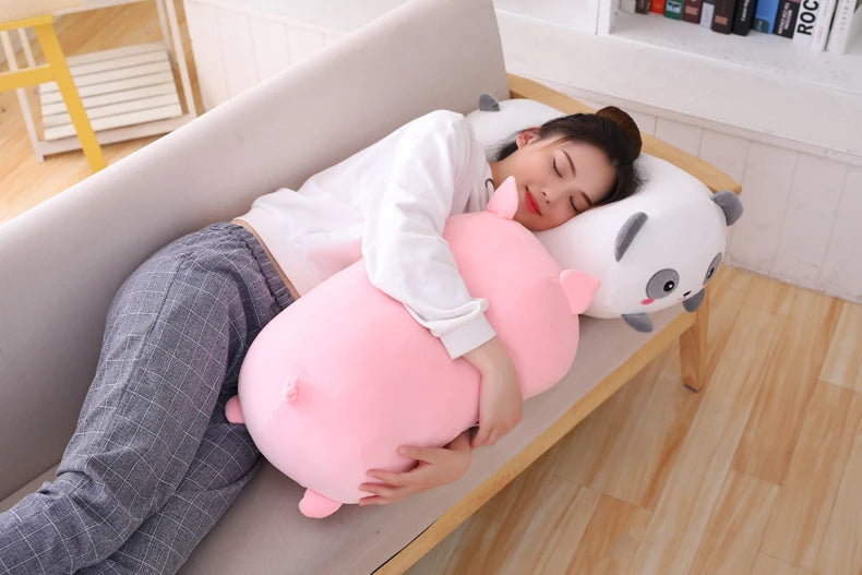 90cm Soft Animal Cartoon Corner Bio Pillow Cushion Cute Dog Cat Dinosaur Pig Unicorn Plush Toy Stuffed Lovely Kid Birthyday Gift