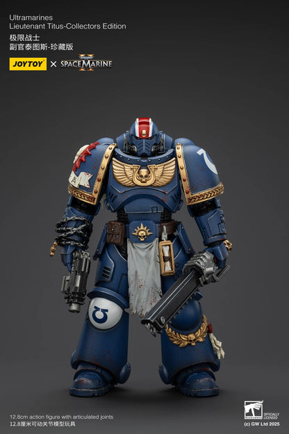 JOYTOY 1/18 Actionfigur 40K Ultramarines Lieutenant Titus Sergeant Gadriel Brother Chairon – Sammleredition