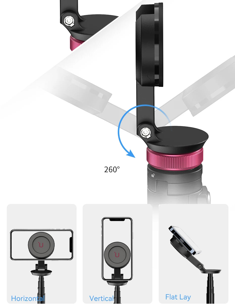 Ulanzi MT-84 1.53m Magnetic Tripod 360° Rotation Smartphone Extension Tripod for Selfie Live Streaming Vlog 10m Remote Control