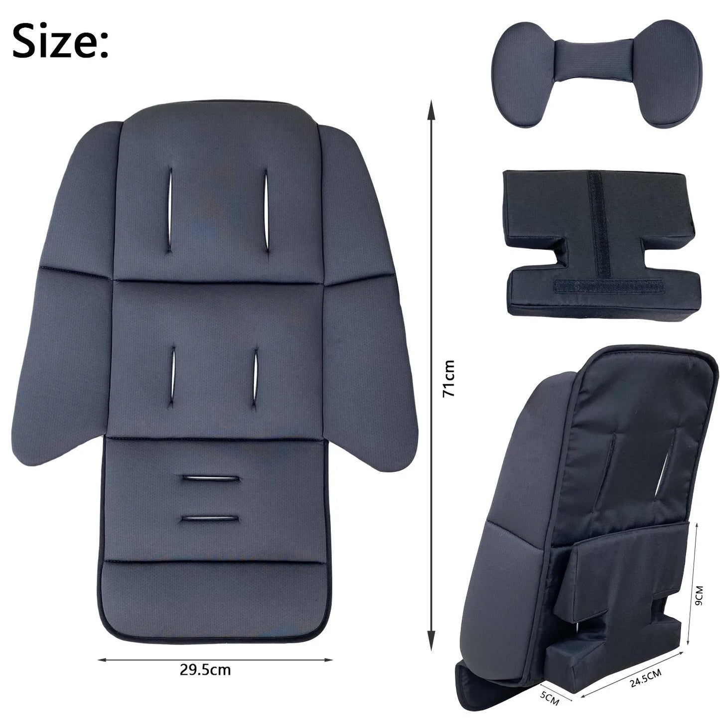 Universal Baby Stroller Seat Cushion Compatible with Uppababy Vista V2, V3 Cruz V2 2 in 1 Newborn to Toddler Comfort Insert