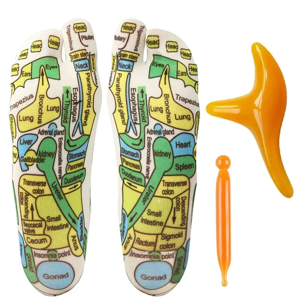 1 Set Socks Acupressure Foot Care Massage Relieve Tired Feet Massager Reflexology Socks Foot Acupoint Massage Tool Physiotherapy