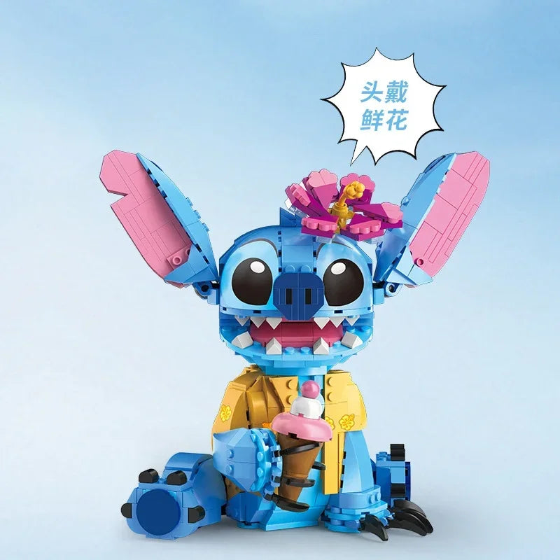 Disney Stitch Building Blocks Set - 784 Pieces Angel Compatible Building Bricks Toy Gift