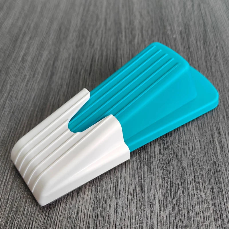 Safety Silicone Door Stop 2Pcs - Non-Slip Door Stopper Wedge for Home Office No Drill Required