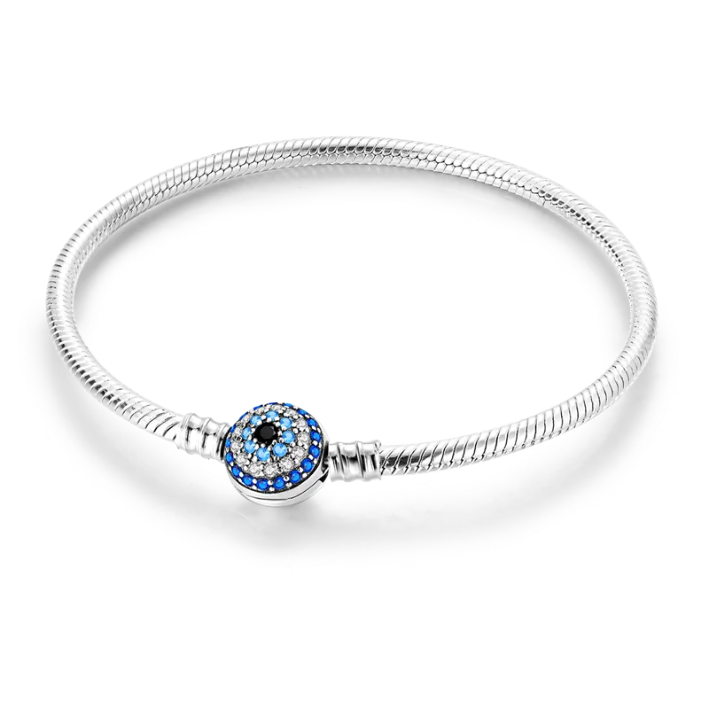 925 Sterling Silver Charm Bracelet - Leaf, Clover, Butterfly & Heart Design | 17-20cm Adjustable