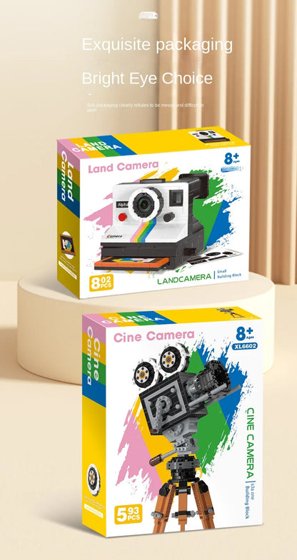 Vintage Model Mini Building Block 802pcs  Retro Camera Adults Collection Ornaments IDEAS Series Toys Girl Birthday Gifts