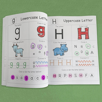 Buchstaben AZ Alphabet Phonetik Übungsheft Vorschule Englisch lernen Kindergarten Schreiben Malbuch Montessori
