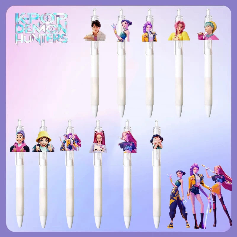 Demon Hunters Gel Pen Kpop Pen Hunter Ballpoint Pen Party Favors for Guest School Office Stationery Supplies Writing Tools