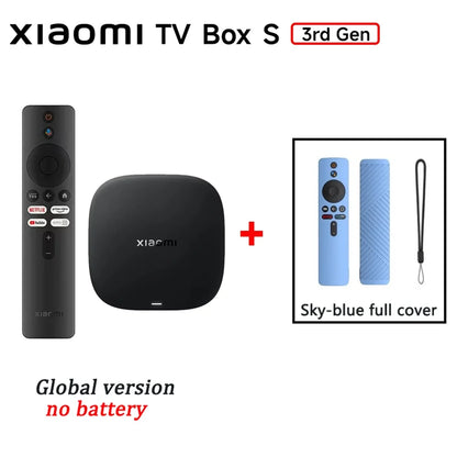 Global Version Xiaomi TV Box S 3rd Gen 4K Ultra HD Wifi 6 Bluetooth 5.2 32GB ROM Google TV Google Assistant Smart Media Player