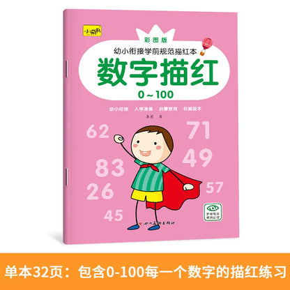 32 Pages Alphabet Tracing Workbook Educational Books Number Children Calligraphy Handwriting Copybook for Kids