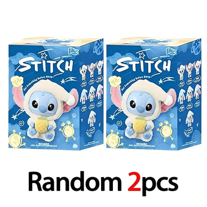 Heißes Spielzeug! Kawaii Stitch Blindbox-Tasche „Eat Some Thing Before Sleep“-Serie Vinyl-Anhänger, süße Puppe, Überraschungsbox, flauschige Puppe für Erwachsene