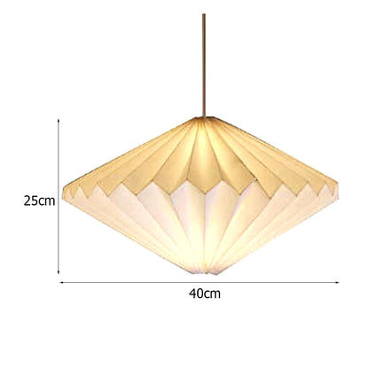 Nordic Creative Paper Lamp Cover Origami Lantern Hanging Lampshade Foldable Hanging Pendant Light Art Living Room Decoration