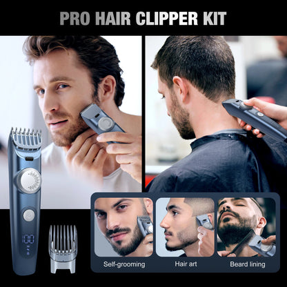 Sejoy Professional Electric Hair Clippers Men Cordless Hair Trimmer Rechargeable LED Display IPX7 Hair Cutting Machine