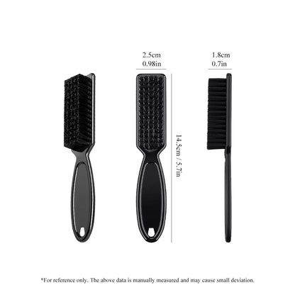 1Pc Barber Neck Duster Brush Sets Plastic Handle Hairdressing Soft Hair Cleaning Brush Heads Shaped Carving Cleaning Brush Black