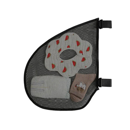 Baby Stroller Side Mesh Bag Large Capacity Toddler Toy Diaper Feeding Bottle Storage Bag Baby Stroller Hanging Black Mesh Bags