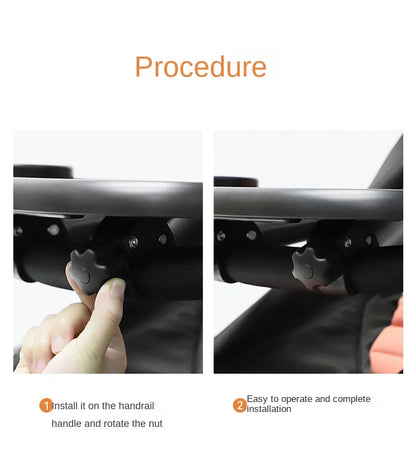 3-in-1 Baby Stroller Tray with Cup Holder & Phone Stand - Universal Toddler Snack Table Accessory