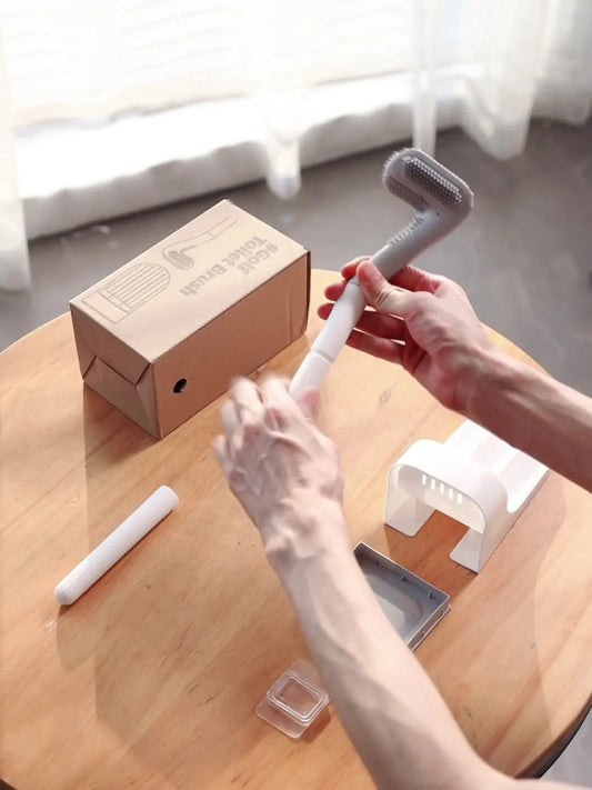 Silicone Bristle Golf Toilet Brush and Drying Holder for Bathroom Storage and Organization Bathroom Cleaning Tool WC Accessories