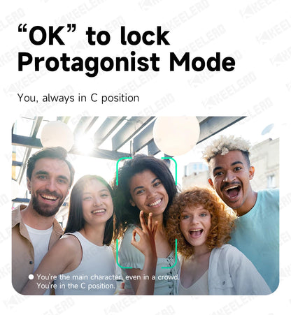 Tripod for Mobile Phone 360°Auto-Rotation Shooting C17 Quadrapod Selfie Stick Phone Stand AI Face Following, with Remote Control