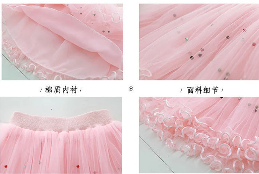 Baby Girls Tutu Fluffy Skirt Toddler Princess Ballet Dance Tulle Mesh Skirt Kids Cake Skirt Cute Girls Clothes Pettiskirt Skirt