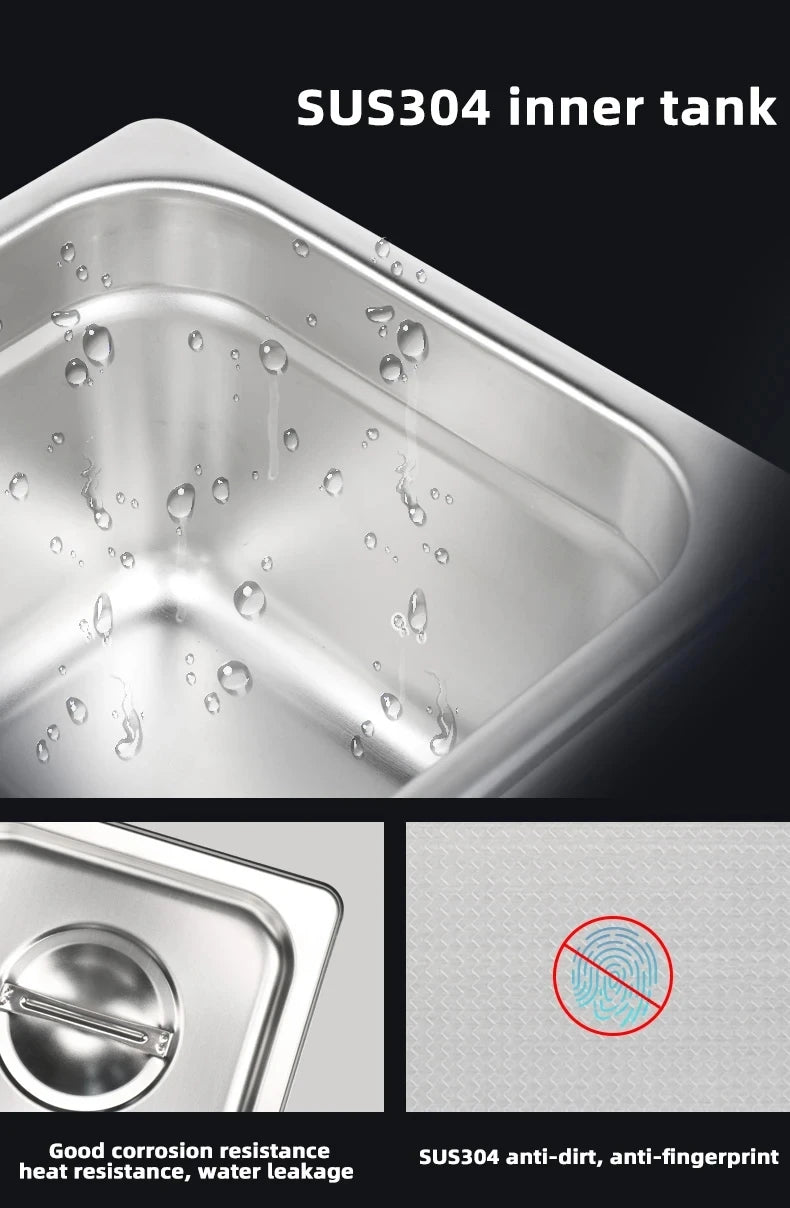 GENENG Ultrasonic Cleaner Ultrasound  Bath Dental Ultra Sonic Cleaning Machine 1.3L/2L/3.2L/6.5L/10L/15L/22L/30L