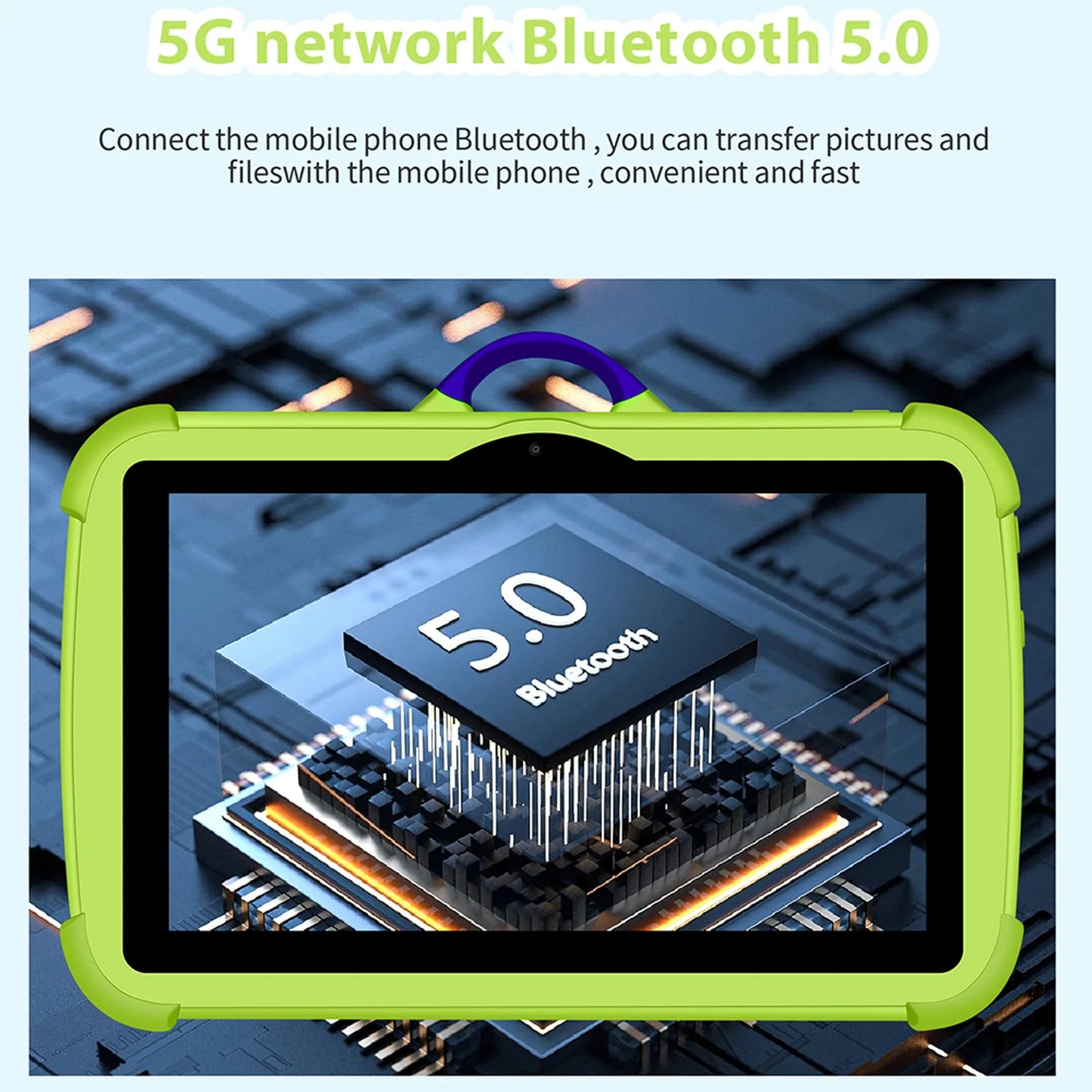 2024 New 5G WiFi 7 Inch Google Tablet For Children Learning Education Kids Tablets Quad Core 4GB RAM 64GB ROM Dual BOW Cameras