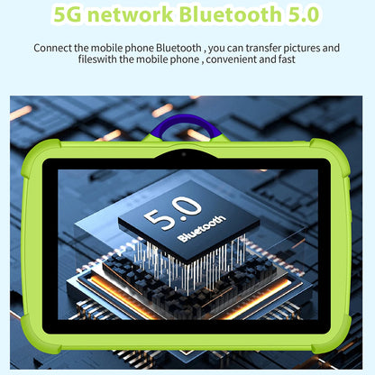 2024 New 5G WiFi 7 Inch Google Tablet For Children Learning Education Kids Tablets Quad Core 4GB RAM 64GB ROM Dual BOW Cameras