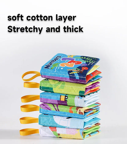 Children Early Educational Toys Rustle Sound Soft Cloth Book Fruits Animal Numbers Food Means of Transportation Cognition Toys
